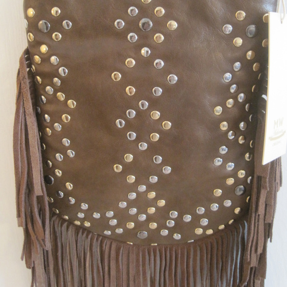 MADISON WEST LOS ANGELES BROWN CROSSBODY HANDBAG - Picture 3 of 4